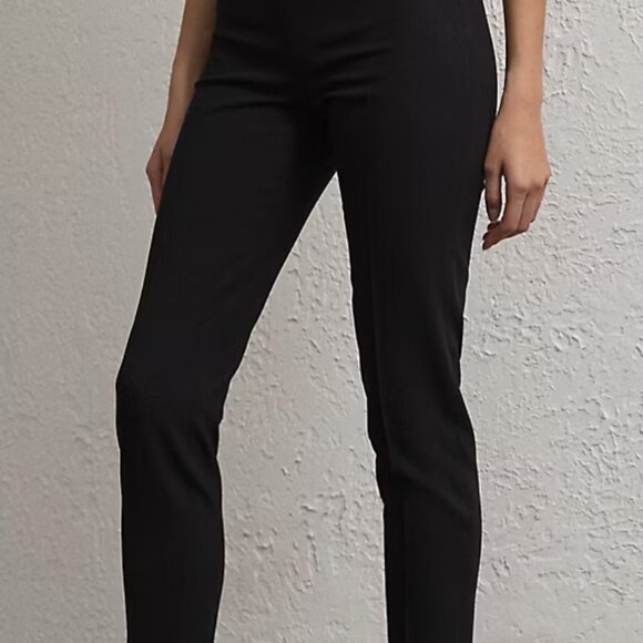 RALPH LAUREN PURPLE COLLECTION Annie Wool Crepe Pant - Black, Size 2 - Picture 3 of 8